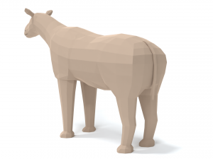 low poly cartoon paraceratherium 3D Модель