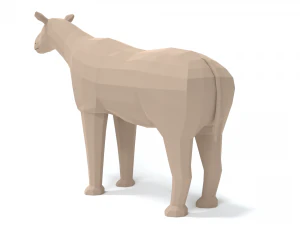 low poly cartoon paraceratherium 3D Model