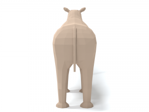 low poly cartoon paraceratherium 3D Модель