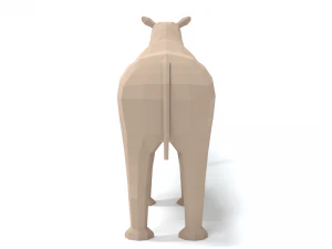 low poly cartoon paraceratherium 3D Model