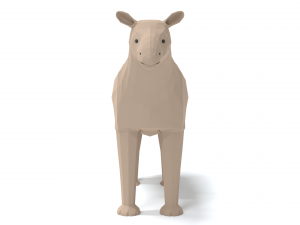 low poly cartoon paraceratherium 3D Модель