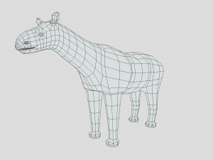 low poly cartoon paraceratherium 3D Модель