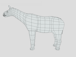 low poly cartoon paraceratherium 3D Модель