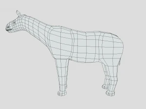 low poly cartoon paraceratherium 3D Model