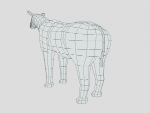 low poly cartoon paraceratherium 3D Модель