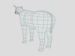 low poly cartoon paraceratherium 3D Model