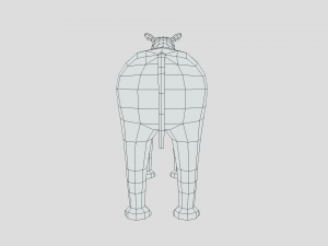 low poly cartoon paraceratherium 3D Модель