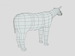 low poly cartoon paraceratherium 3D Model