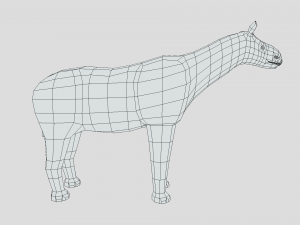 low poly cartoon paraceratherium 3D Модель
