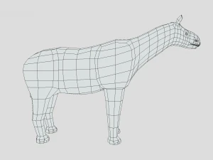 low poly cartoon paraceratherium 3D Model