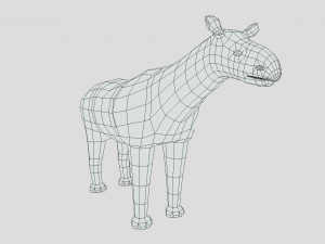 low poly cartoon paraceratherium 3D Модель