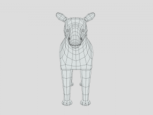low poly cartoon paraceratherium 3D Модель
