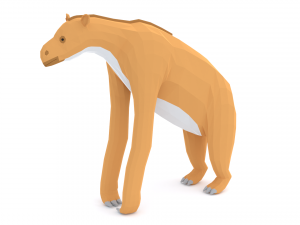 low poly cartoon chalicotherium 3D 모델