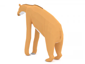 low poly cartoon chalicotherium 3D Model