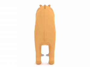 low poly cartoon chalicotherium Model 3D