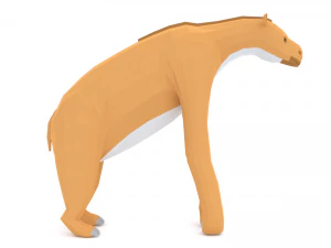 low poly cartoon chalicotherium 3D Model