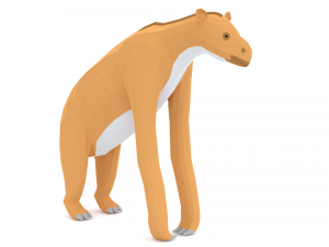 low poly cartoon chalicotherium Model 3D