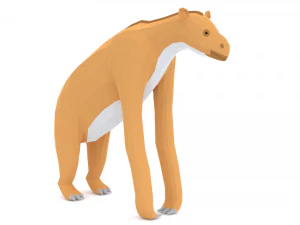 low poly cartoon chalicotherium 3D Model