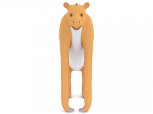 low poly cartoon chalicotherium Model 3D