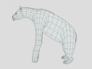 low poly cartoon chalicotherium Model 3D