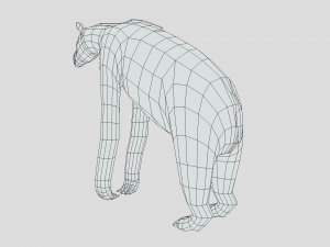 low poly cartoon chalicotherium Model 3D