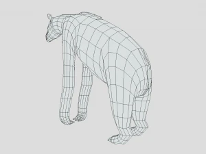 low poly cartoon chalicotherium 3D Model