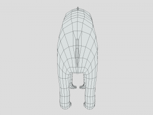 low poly cartoon chalicotherium Model 3D