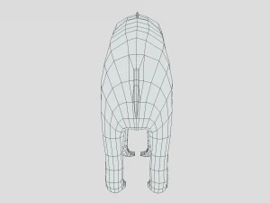 low poly cartoon chalicotherium 3D Model