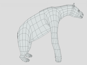 low poly cartoon chalicotherium Model 3D