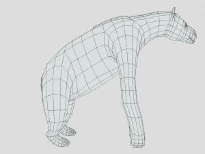 low poly cartoon chalicotherium 3D Model