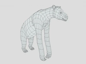 low poly cartoon chalicotherium 3D Model