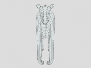 low poly cartoon chalicotherium Model 3D