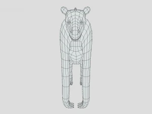 low poly cartoon chalicotherium 3D Model