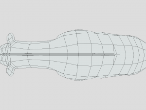 low poly cartoon chalicotherium Model 3D