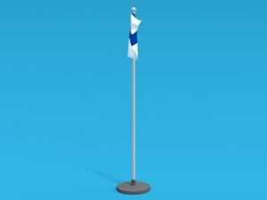 low poly seamless animated finland flag Modello 3D