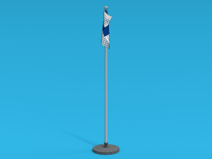 low poly seamless animated finland flag Modello 3D