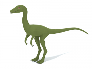 low poly cartoon compsognathus dinosaur 3D 모델