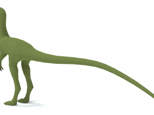 low poly cartoon compsognathus dinosaur Modelo 3D