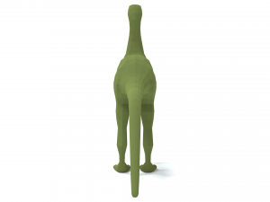 low poly cartoon compsognathus dinosaur Modelo 3D