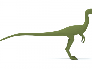 low poly cartoon compsognathus dinosaur Modelo 3D