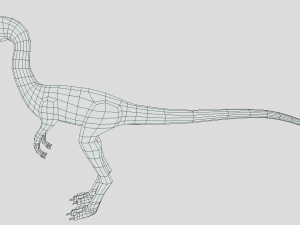 low poly cartoon compsognathus dinosaur Modelo 3D
