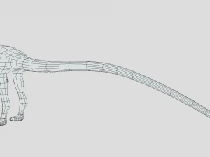 low poly cartoon compsognathus dinosaur 3D Model