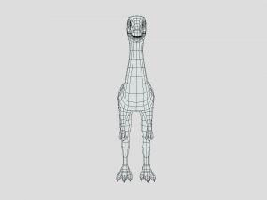 low poly cartoon compsognathus dinosaur Modelo 3D