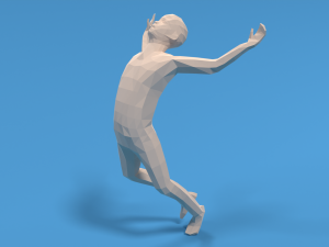 low poly falling kid 3D 모델