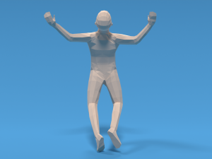 low poly falling kid Modelo 3D