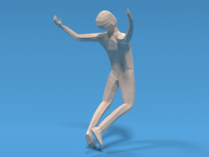 low poly falling kid Modelo 3D