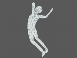 low poly falling kid Modelo 3D