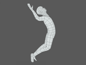 low poly falling kid Modelo 3D