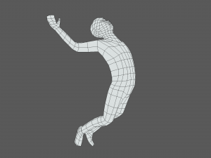 low poly falling kid Modelo 3D