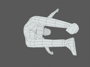 low poly falling kid Modelo 3D